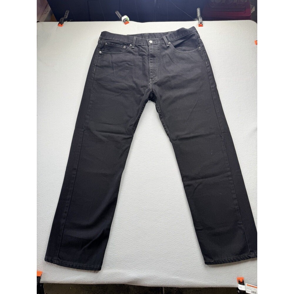 Levi’s 505 Men’s Black Jeans 38x30 Regular Fit Straight Leg Denim Classic
